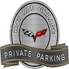 C6 Corvette Metal Sign Private Parking Hot Rod C6 Emblem 18 x 14 "